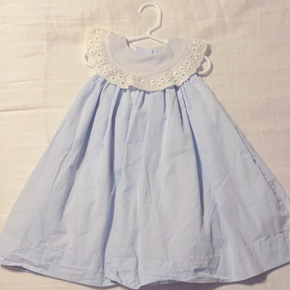 Beautiful Chabre eyelet collar Easter dress